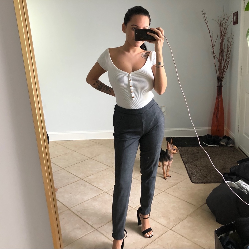 Gray dress pants